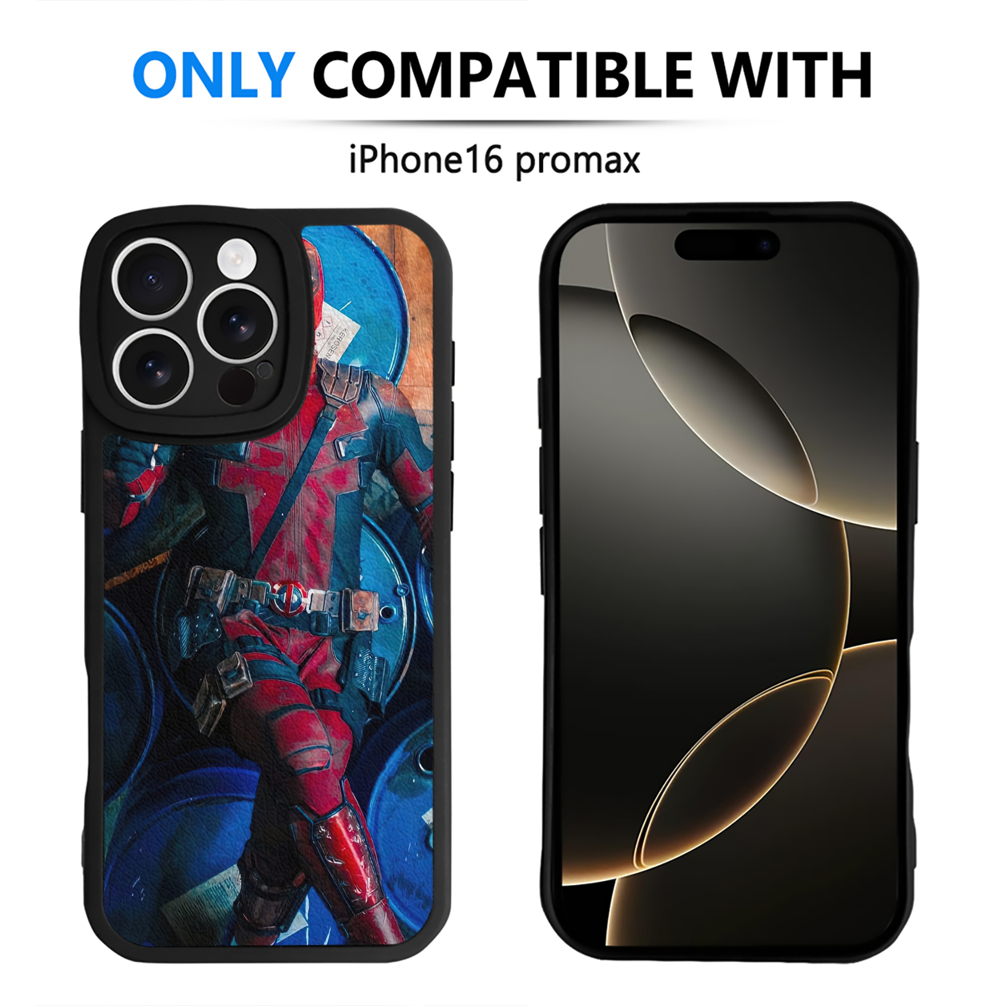 （画像用） Deadpool デッドプール 【iPhone 16シリーズ対応】シリコンスマホケース（レザー調） 材質：シリコン